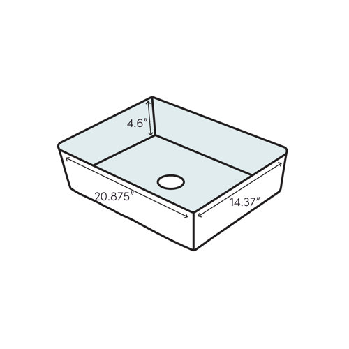 K22140,58,95 Kohler Ladena® Finish Vitreous China Rectangular